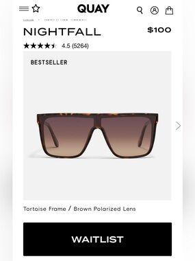 Quay Australia Night Fall Tortoise Shell Polarized Sunglasses